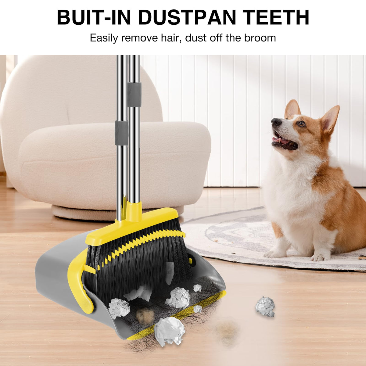 Broom and Dustpan Set (4 Count)