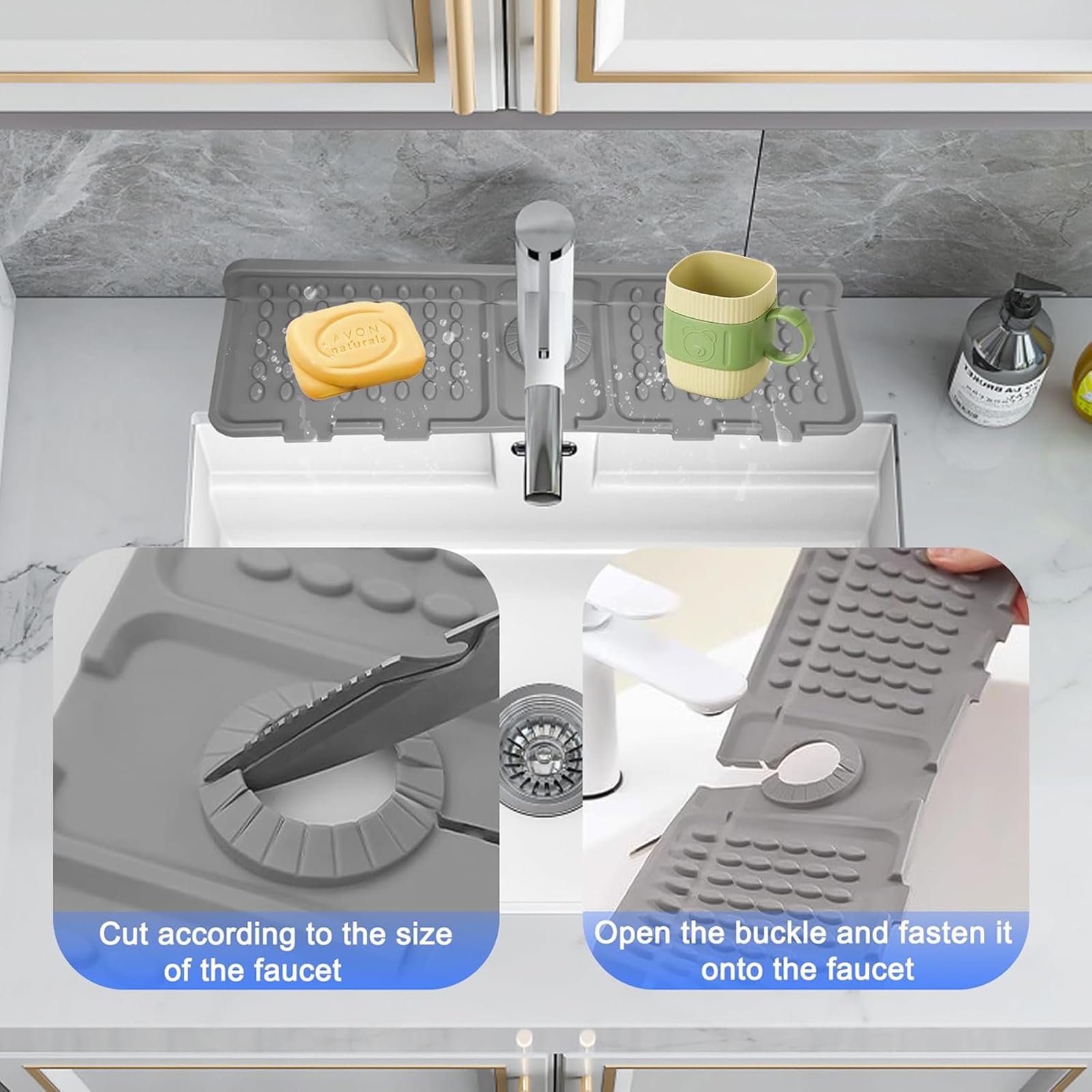 Folding Faucet Draining Mat