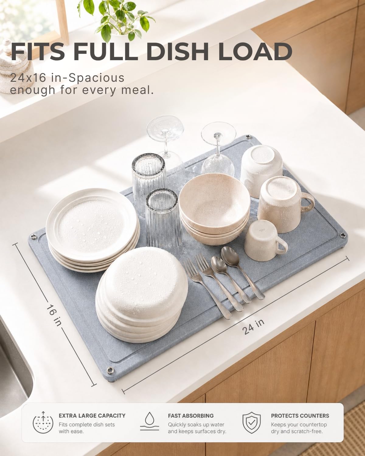 Diatomaceous Earth Dish Drying Mat