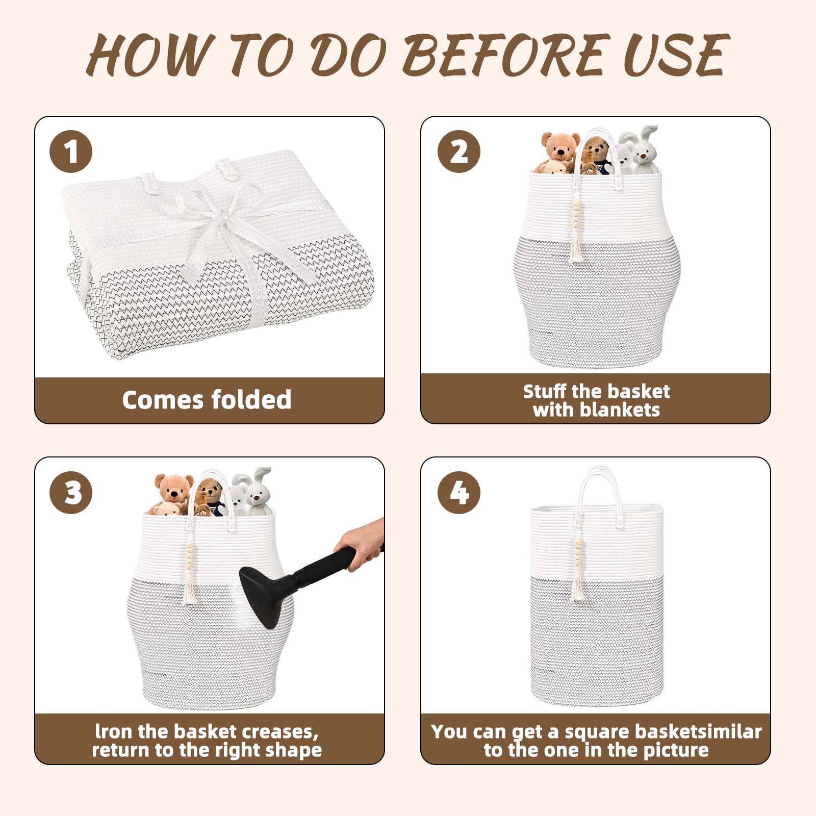Woven Laundry Basket for Clothes