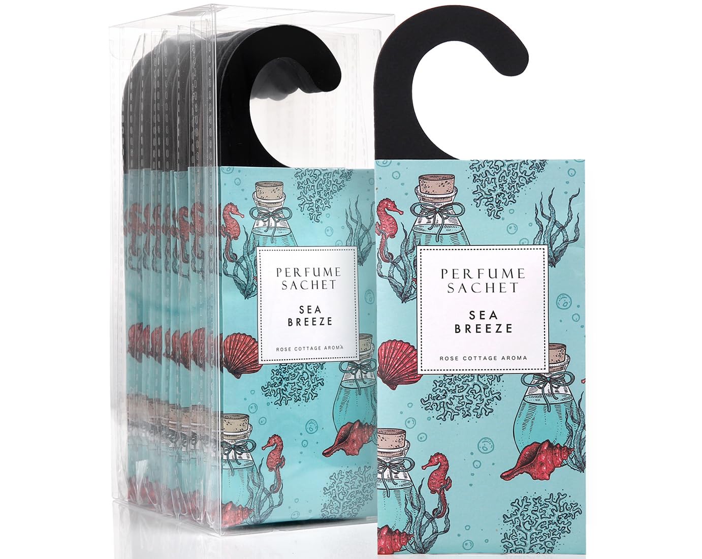 Large 12 Packs Sea Breeze Hanging Scented Sachets Long (12 Count)