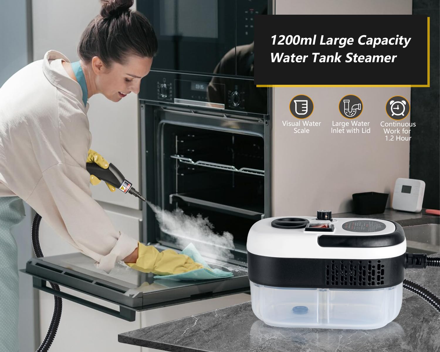 7 in 1 Steam Cleaner 2500W High Pressure Steamer for Cleaning
