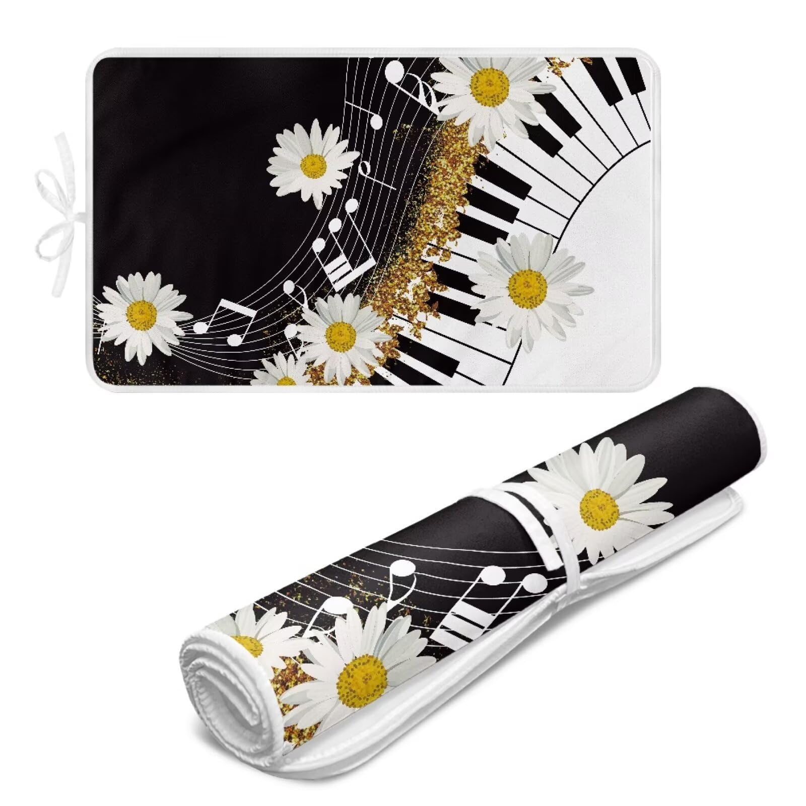 Music Ironing Pad Ironing Blanket Thick Travel Iron Pad Heat Resistant Ironing Board Cover for Table Top