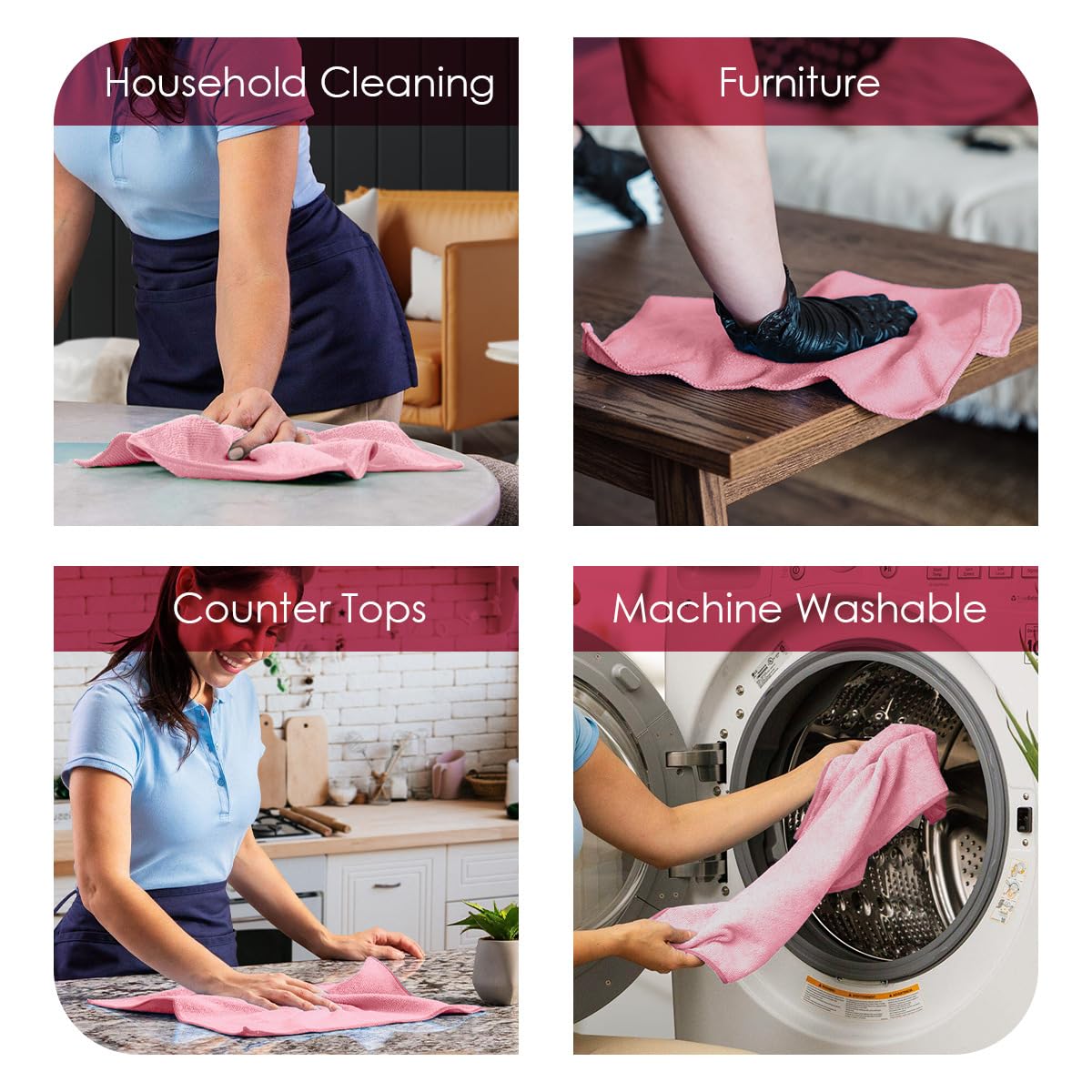 Microfiber Cleaning Cloths (12 Count)