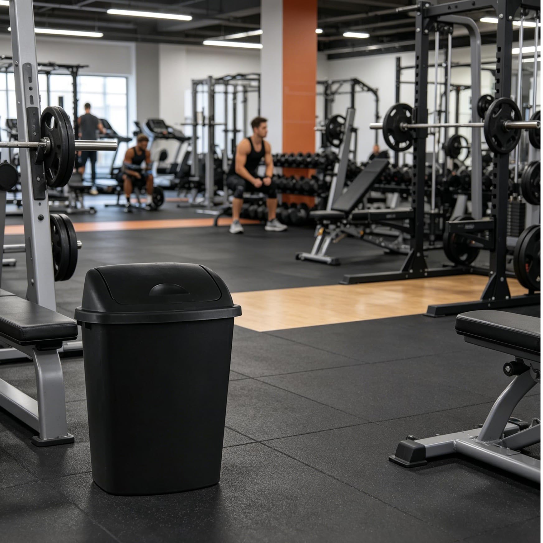 10 Gallon 4 Pack Plastic Swing Top Trash Cans (4 Count)