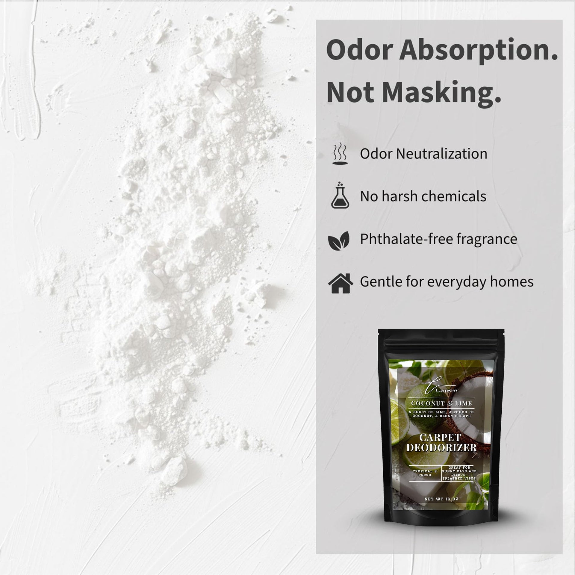 Coconut & Lime Carpet Deodorizer Powder (16 Ounce)