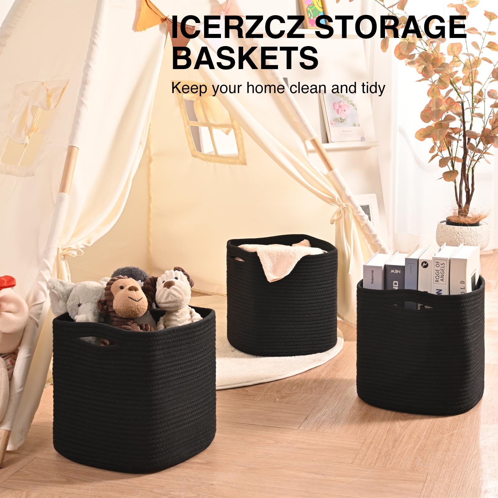 11 Inch Cube Storage Bins (3 Count)