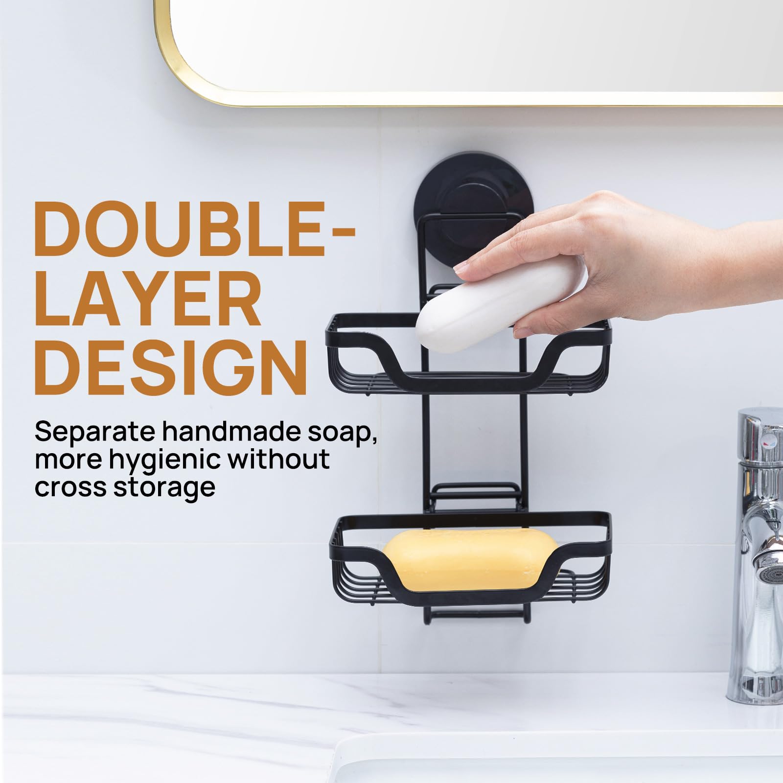 Bar Soap Holder with Hooks