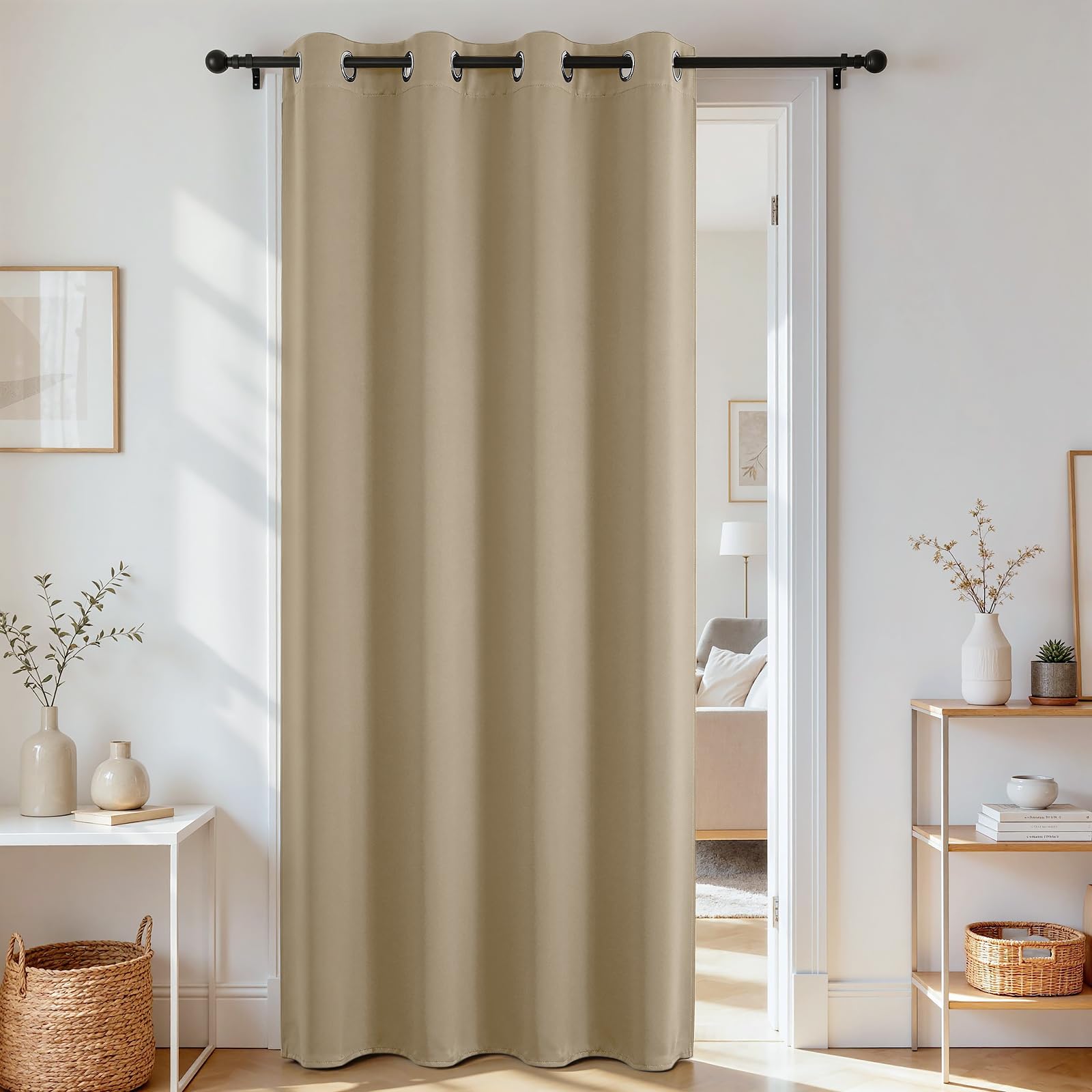 Door Curtain Blackout Curtains for Doorway Privacy Closet Drapes
