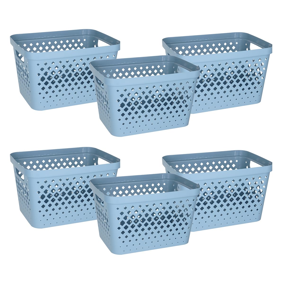 Plastic Storage Basket Set (6 Count)