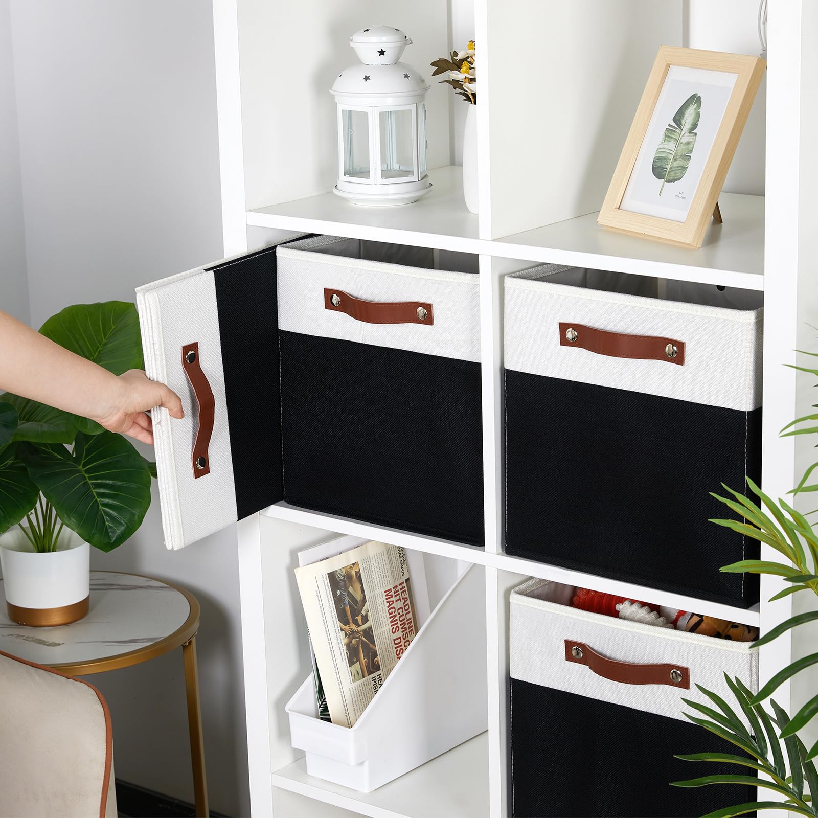 Fabric Storage Bins for Shelves (4 Count)
