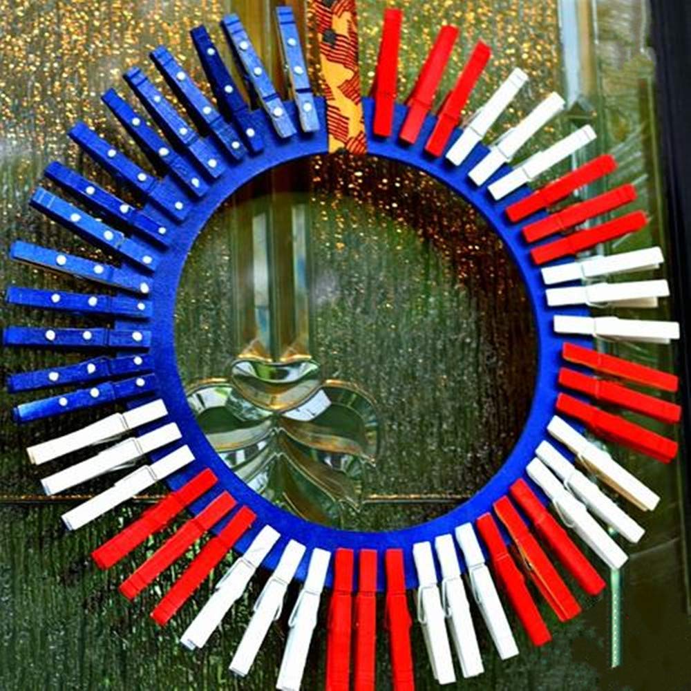 Small Clothespins Decorations Display Art Project Wood Kitchen Clips Chip Bags Clothesline Pins with Twine Pack 50 White