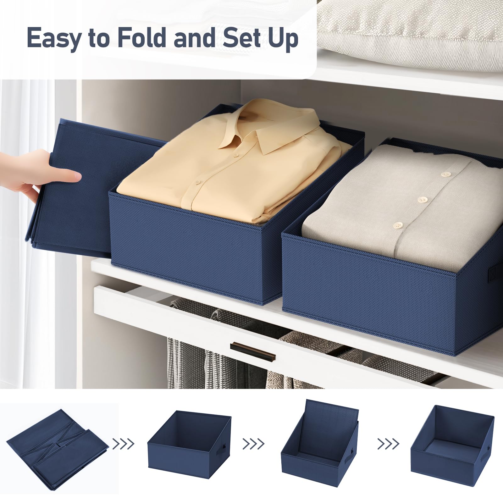 Closet Storage Bins 10 Pack (10 Count)