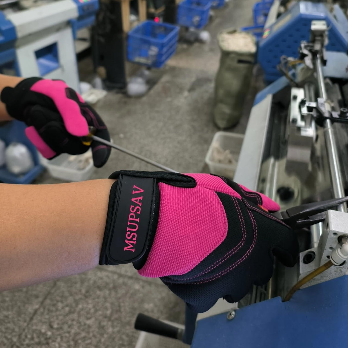 2 Pairs Touchscreen Mechanic Work Gloves Women