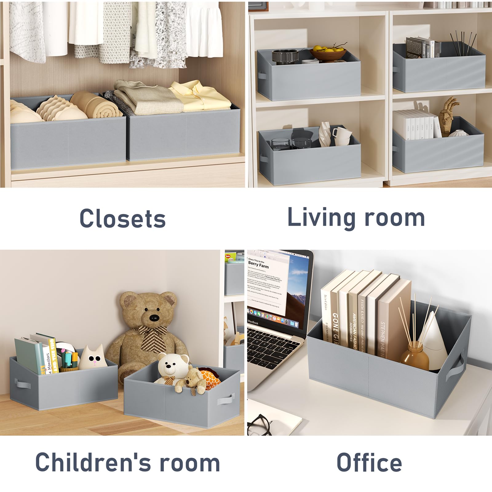 Closet Storage Bins 8 Pack (8 Count)