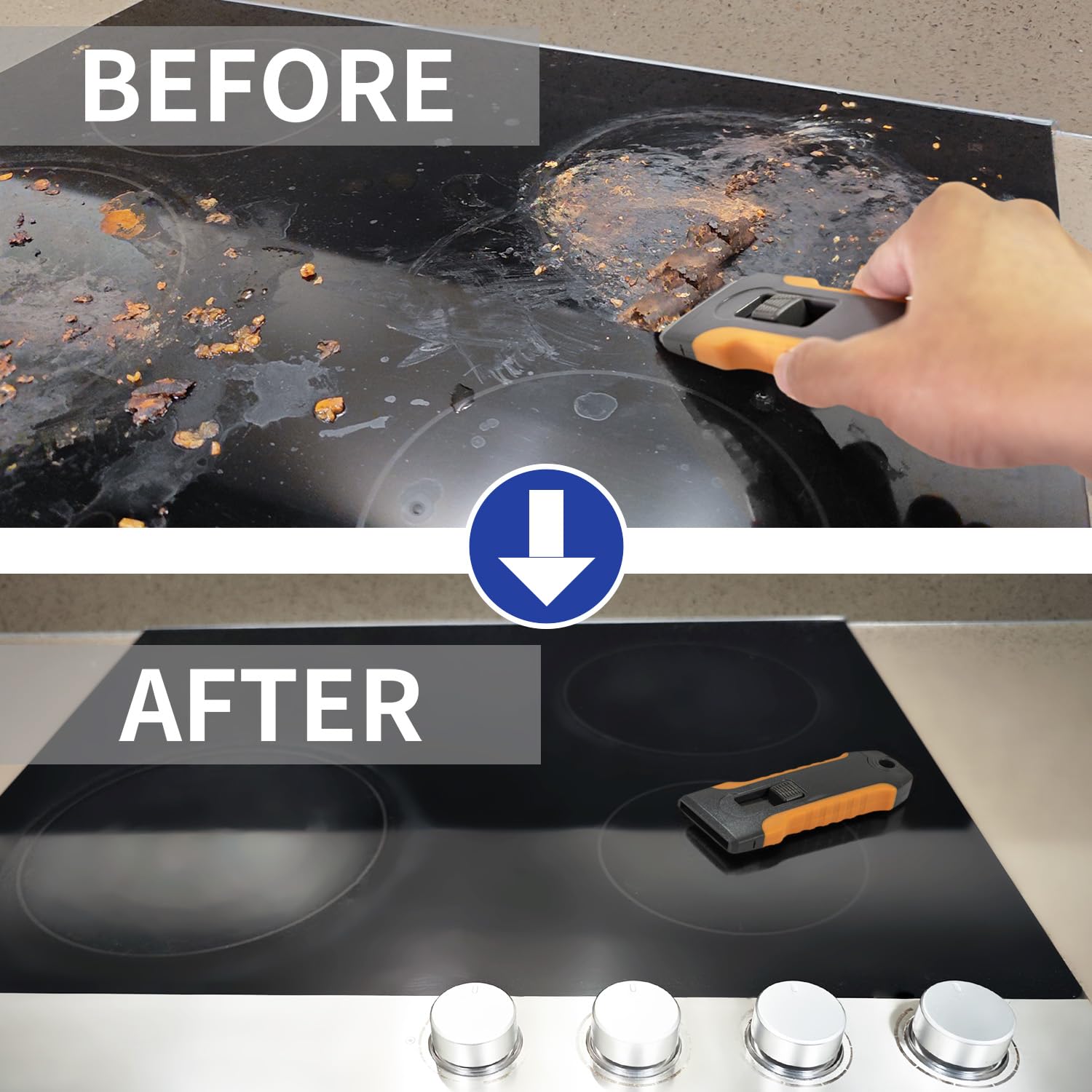 Razor Blade Scraper Tool with 15pcs Extra Blades