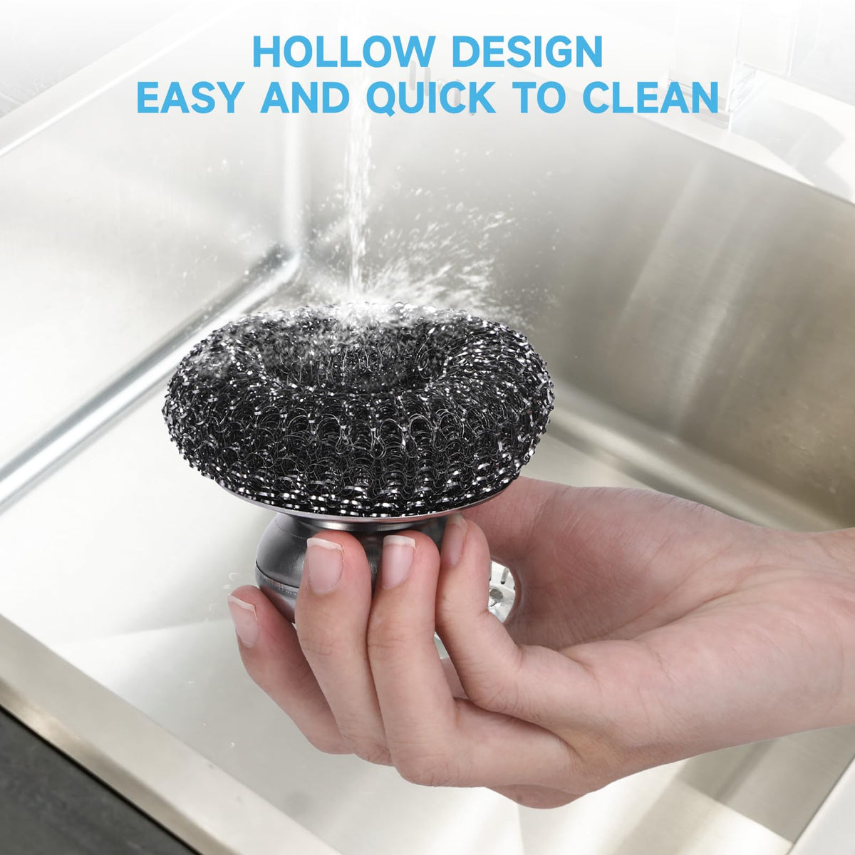 6Pcs Steel Wool Scrubber (6 Count)