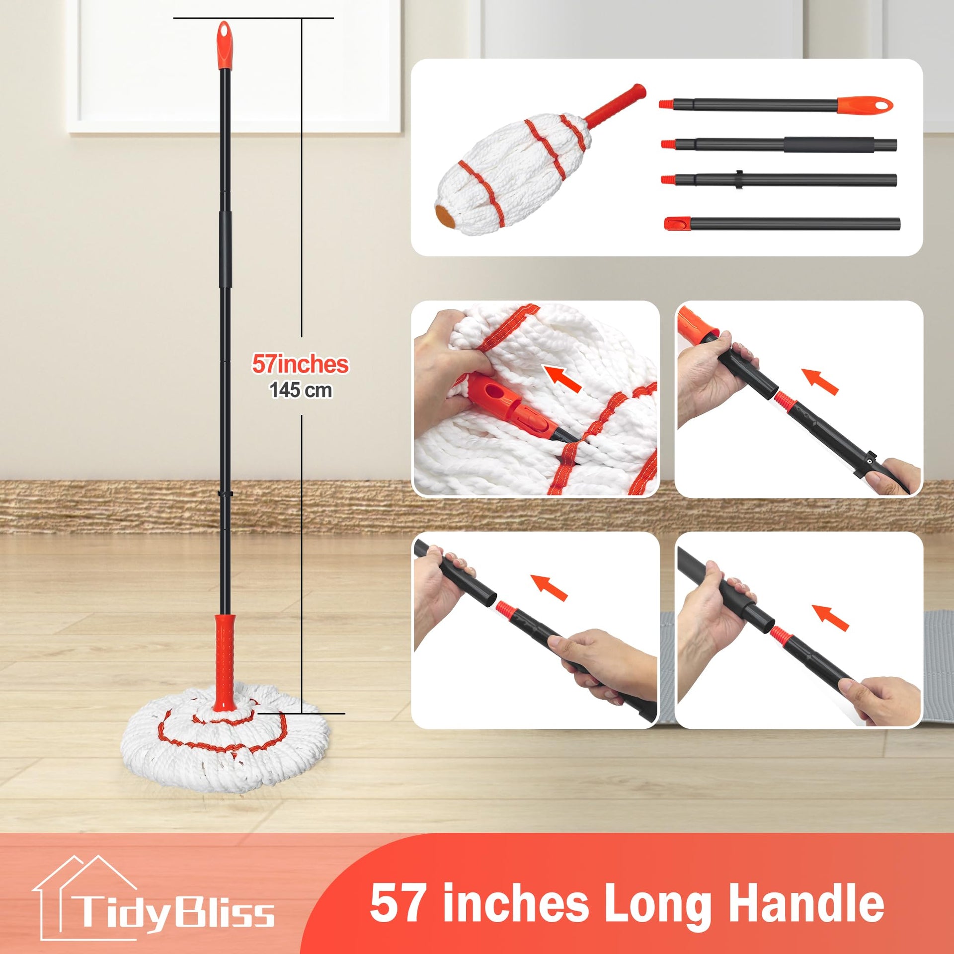 Self Wringing Twist Mop for Floor Cleaning