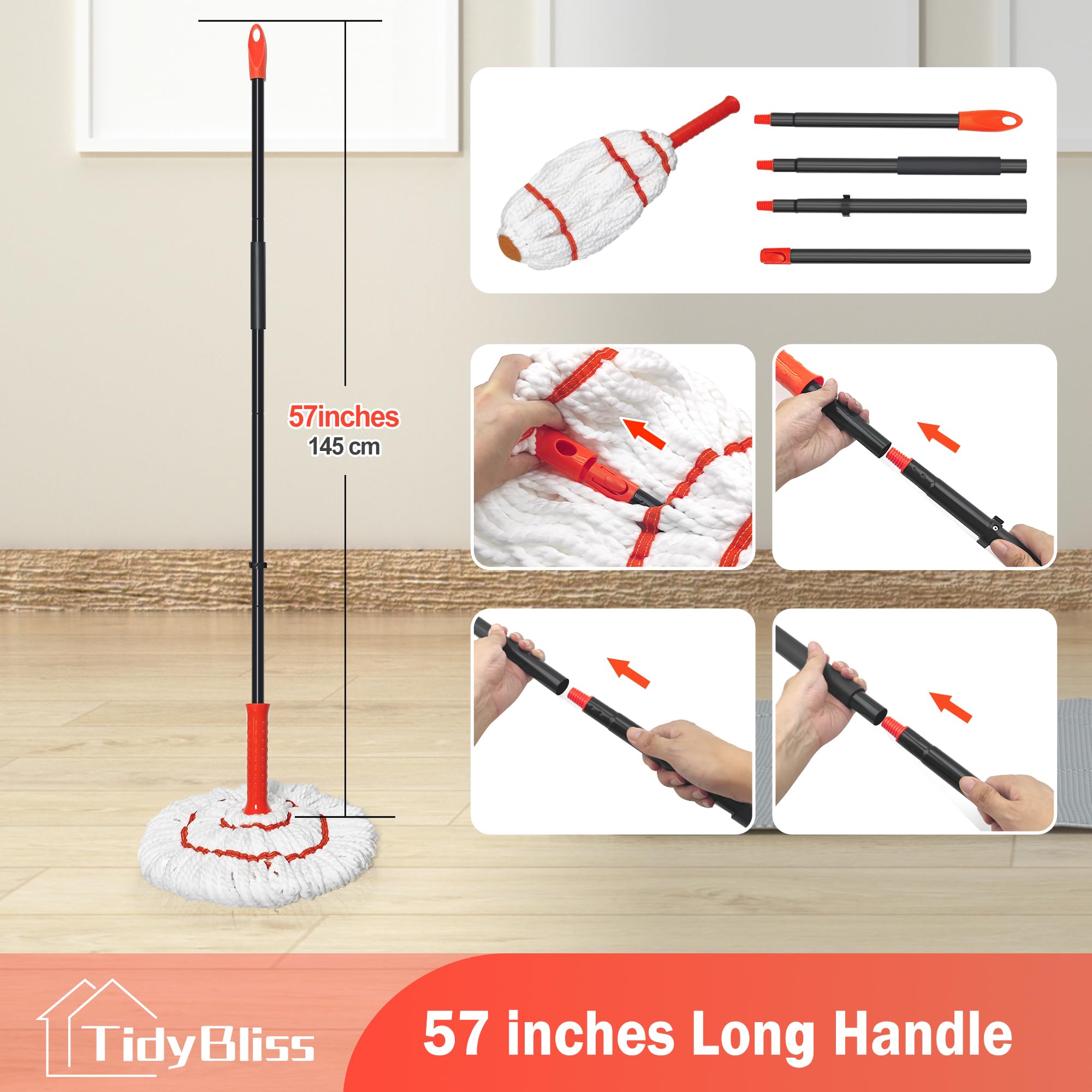 Self Wringing Twist Mop for Floor Cleaning