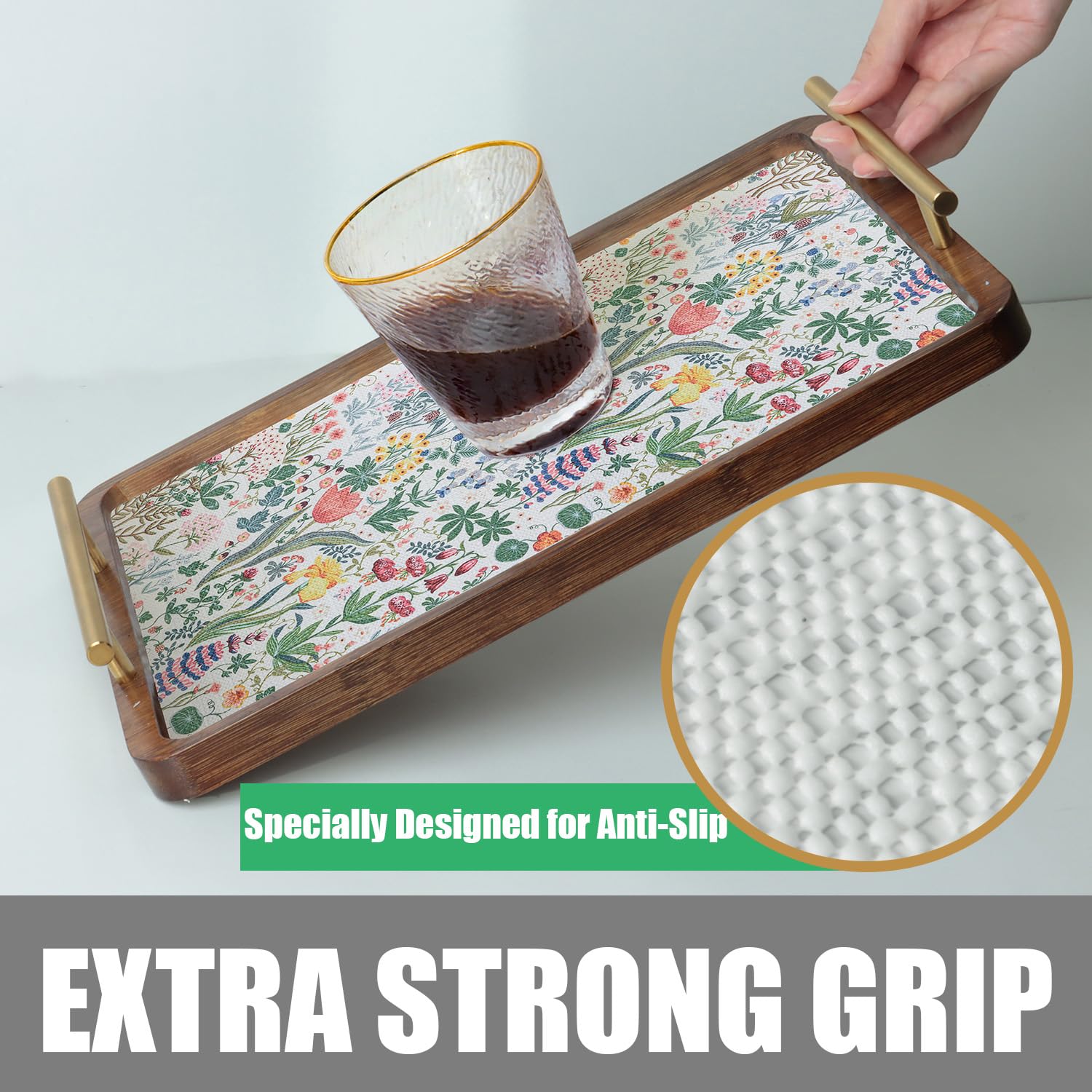 Floral Shelf Drawer Liners (9.84 Sq Ft)