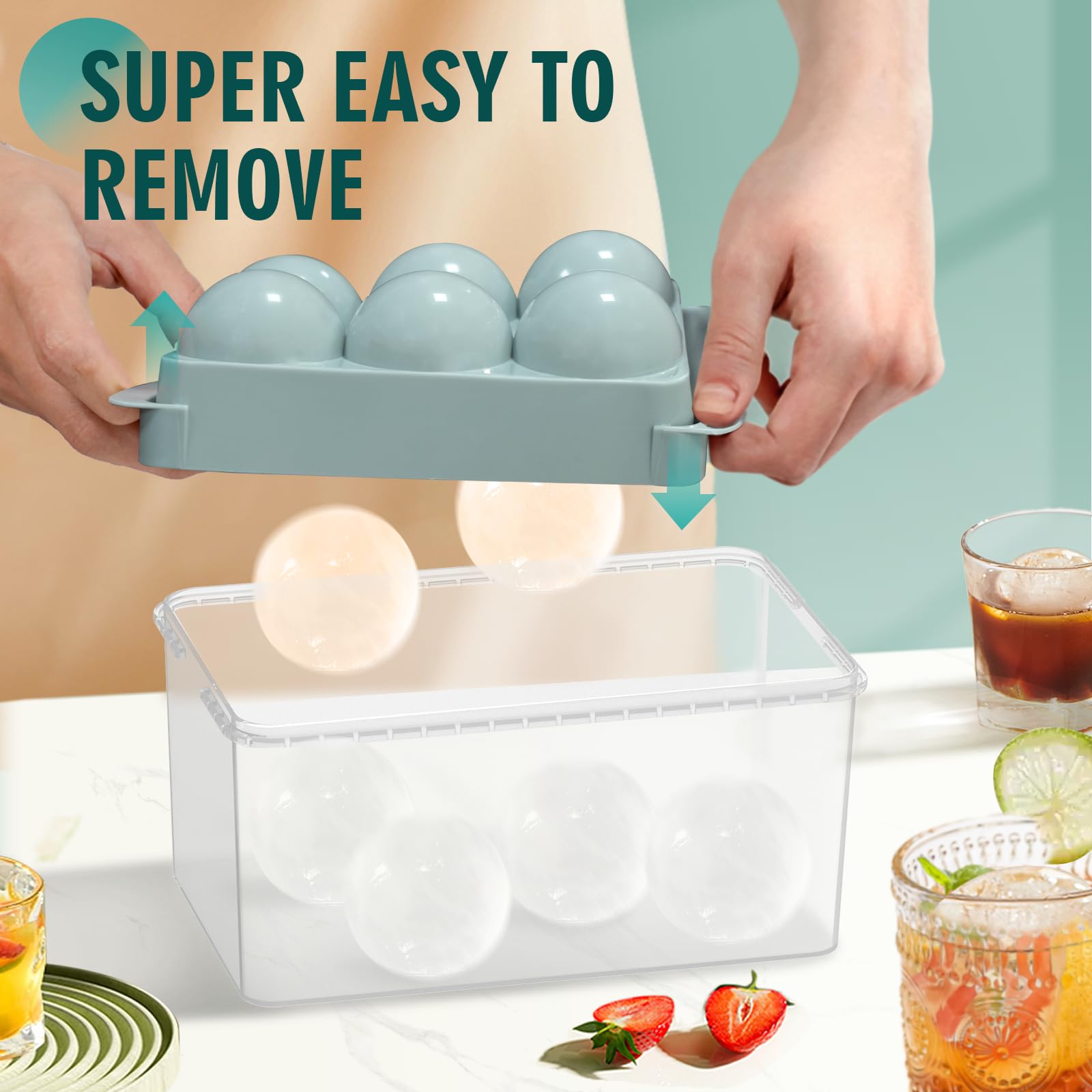 2.5 Inch Large Ice Cube Molds (26.4 Ounce)