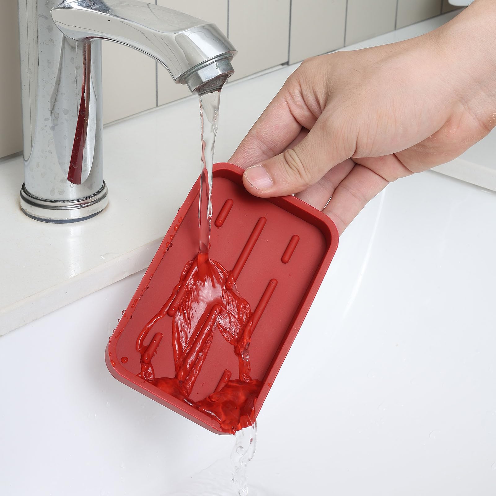 Silicone Kitchen Sink Organizer Tray for Multiple Usage