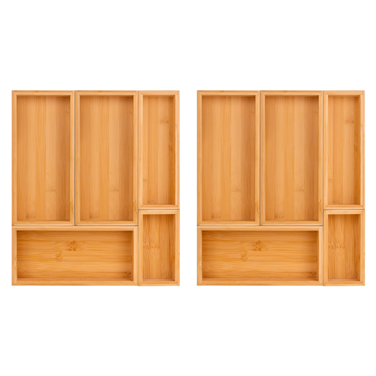 bamboo drawer organizer Set
