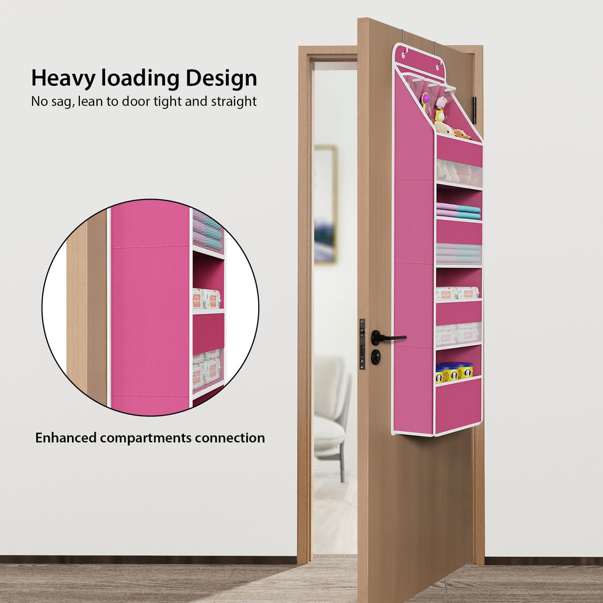 Fabric Over Door Hanging Organizer for Baby Nursery