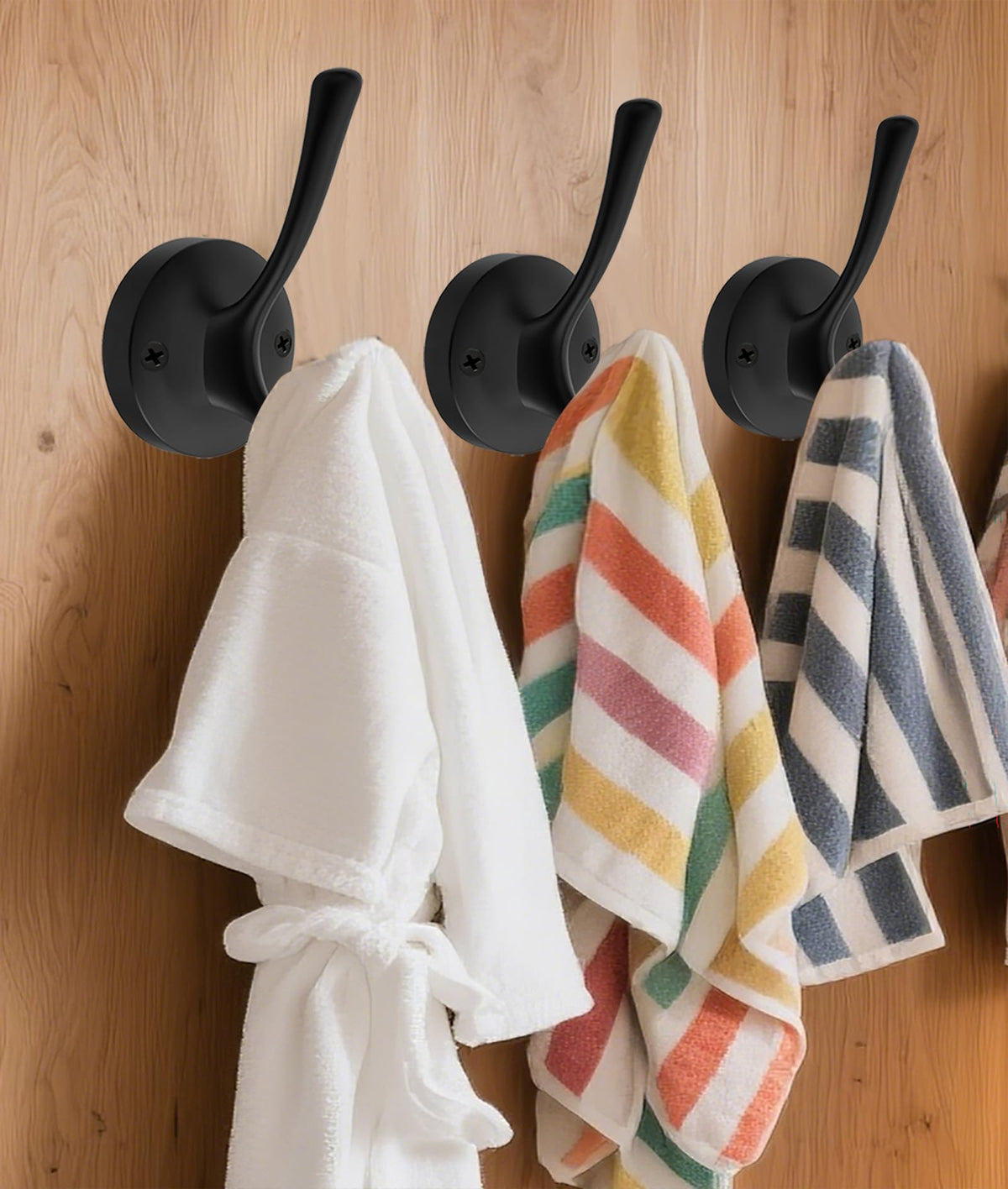 Black Wall Hooks Towel Hooks