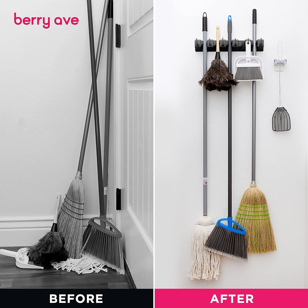 Broom Holder Wall Mount