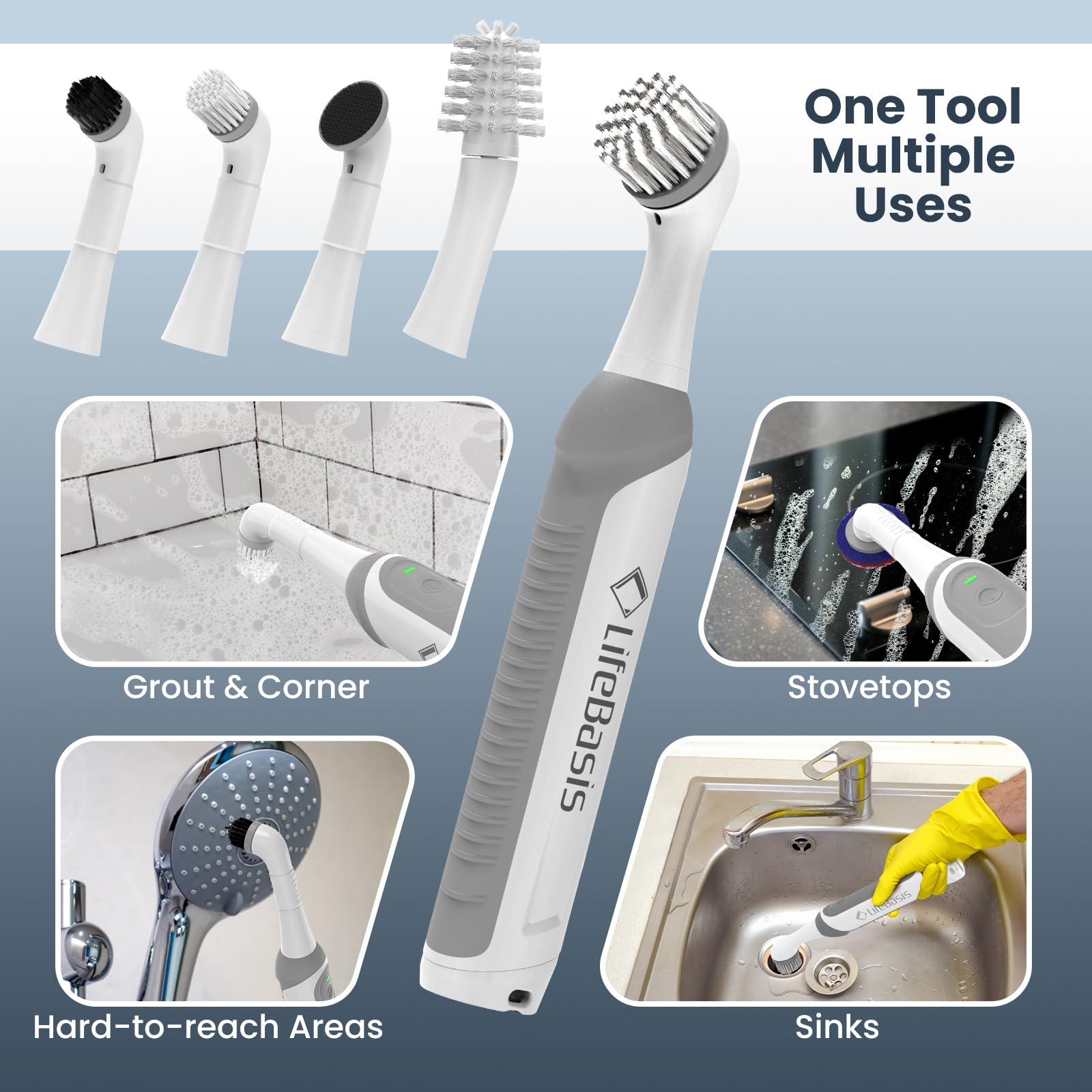 Cordless Rechargeable Power Scrubber Brush