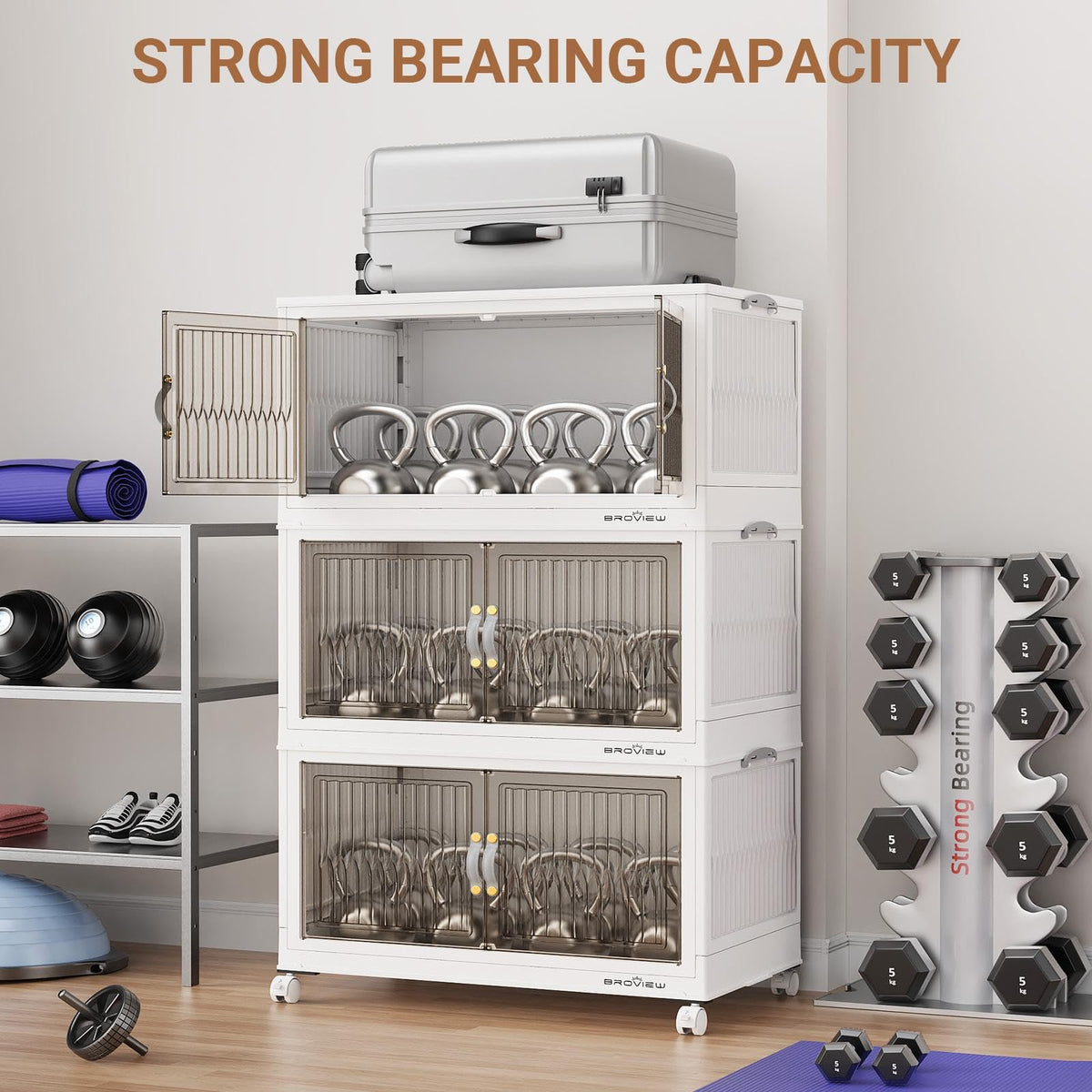 480Qt Stackable Storage Bins with Lids (4 Count)