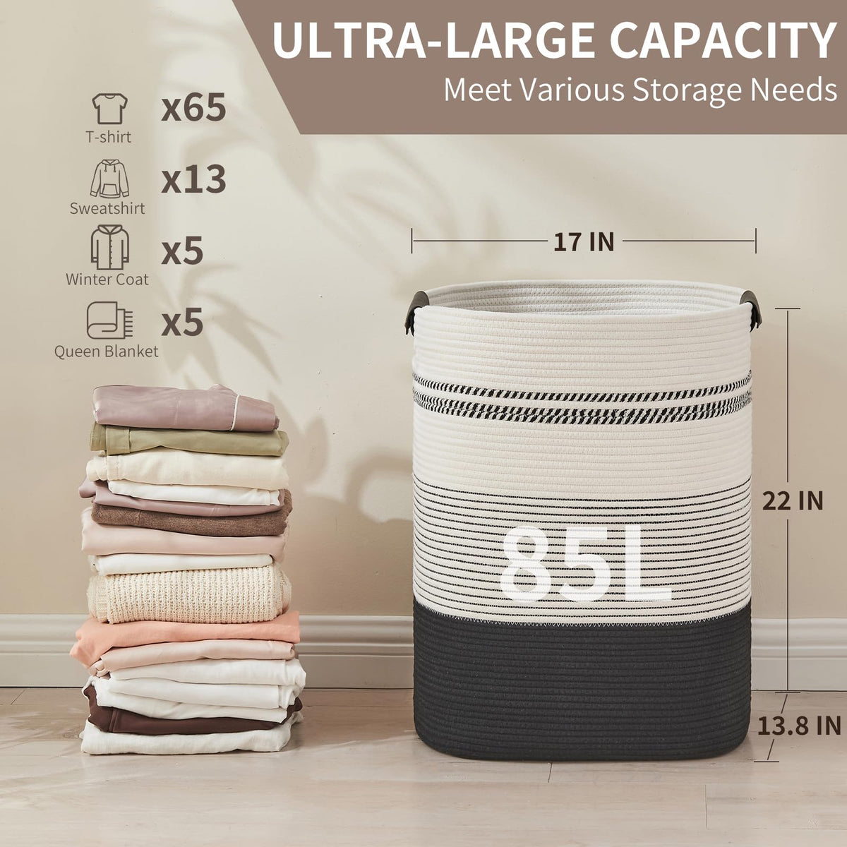 Laundry Basket with Handles