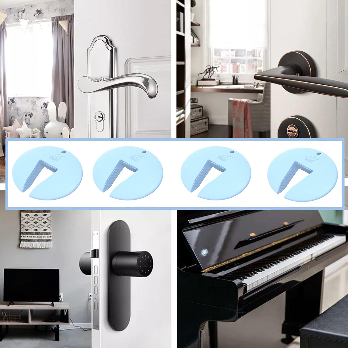 Door Pinch Guard and Door Slam Stopper (6 Count)