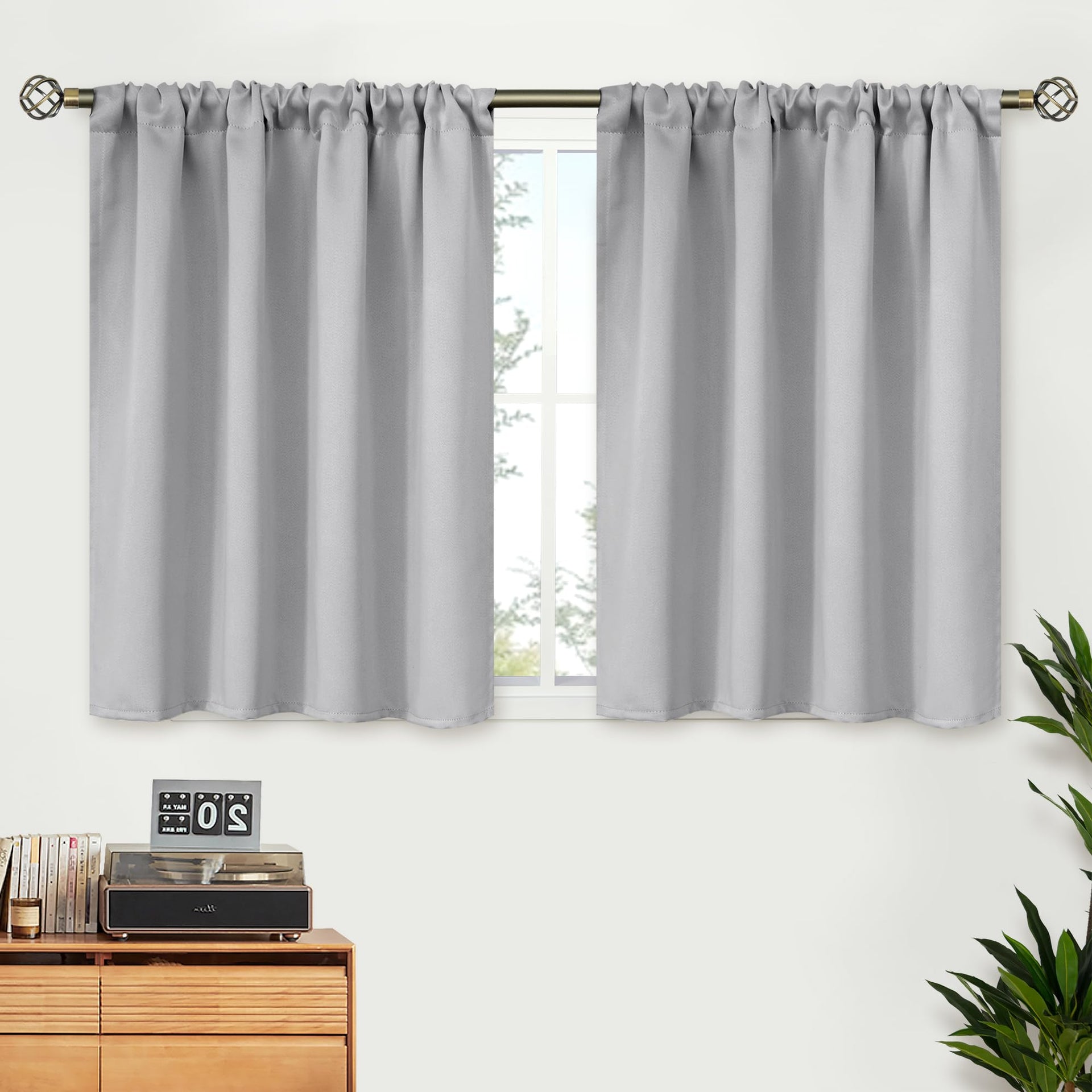 Short Blackout Curtains 36 Inch Length (2 Count)