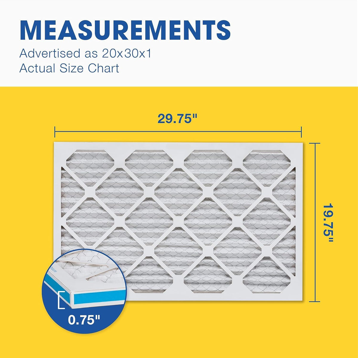 Air Filter 20x30x1 MERV 13 AC Filter (4 Count)