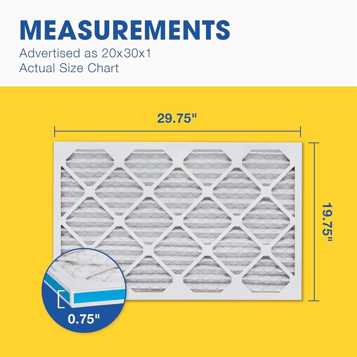 Air Filter 20x30x1 MERV 13 AC Filter (4 Count)