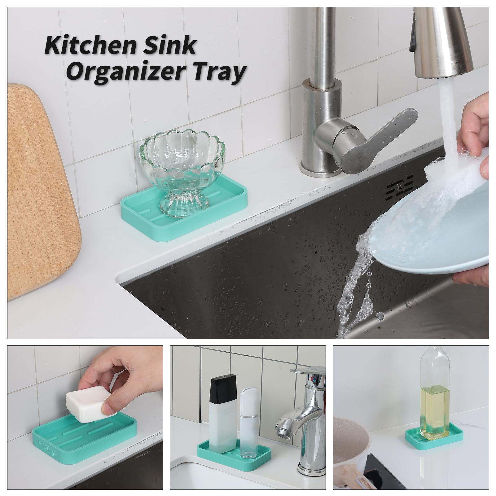 Silicone Kitchen Sink Organizer Tray for Multiple Usage