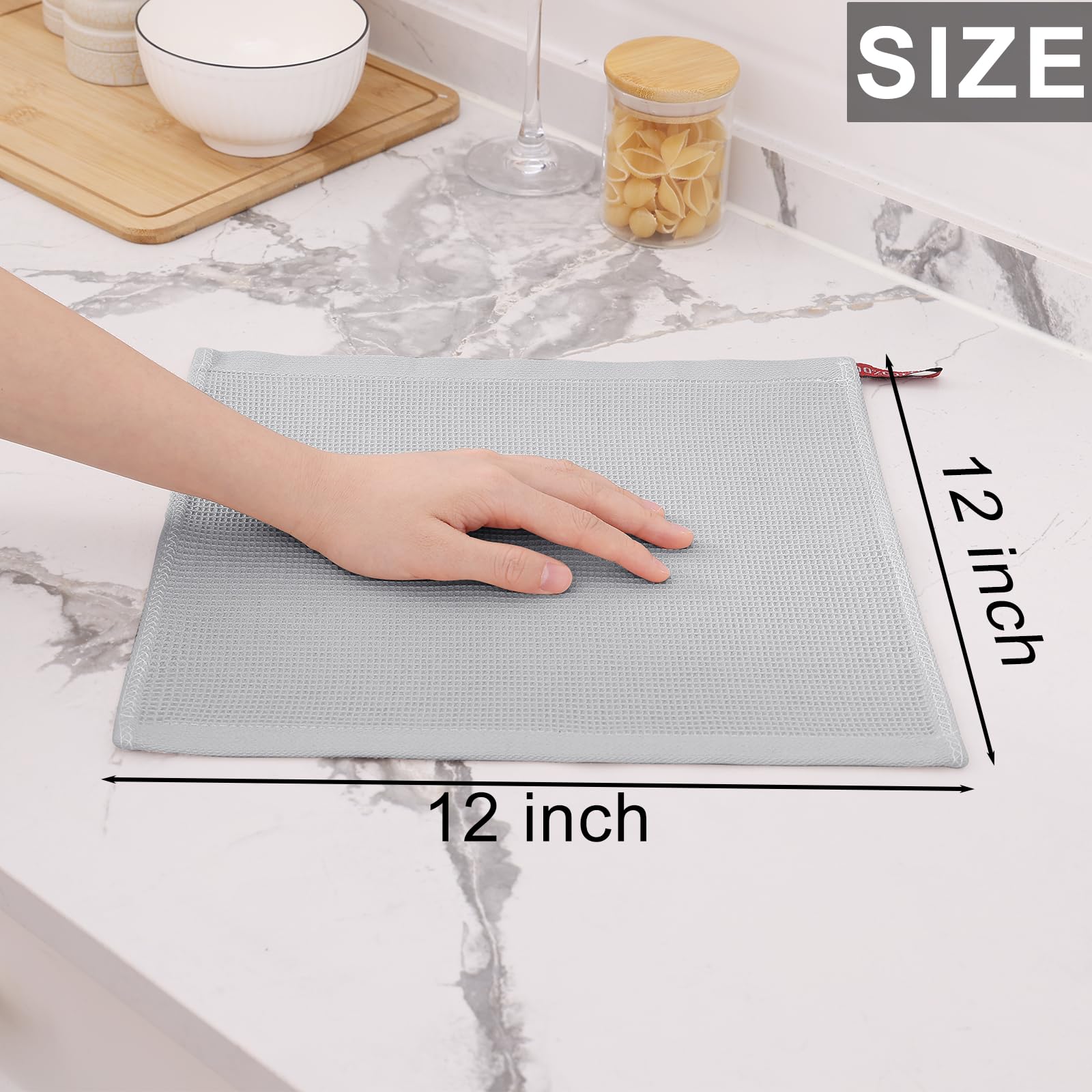 100% Cotton Waffle Weave Dish Cloths (12 Count)