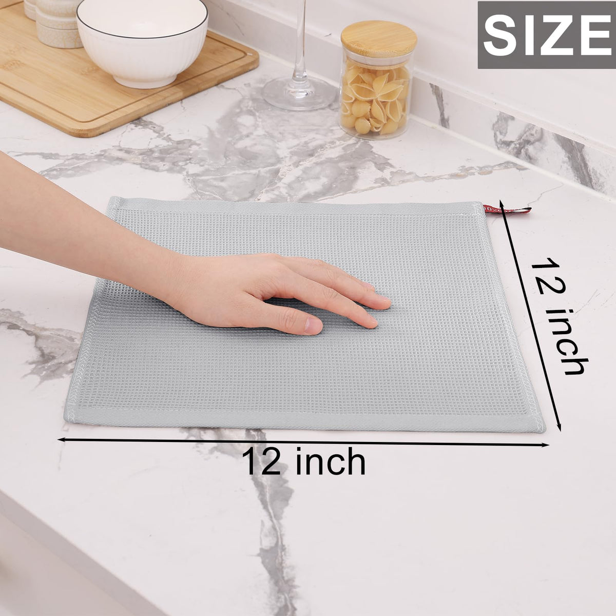 100% Cotton Waffle Weave Dish Cloths (6 Count)