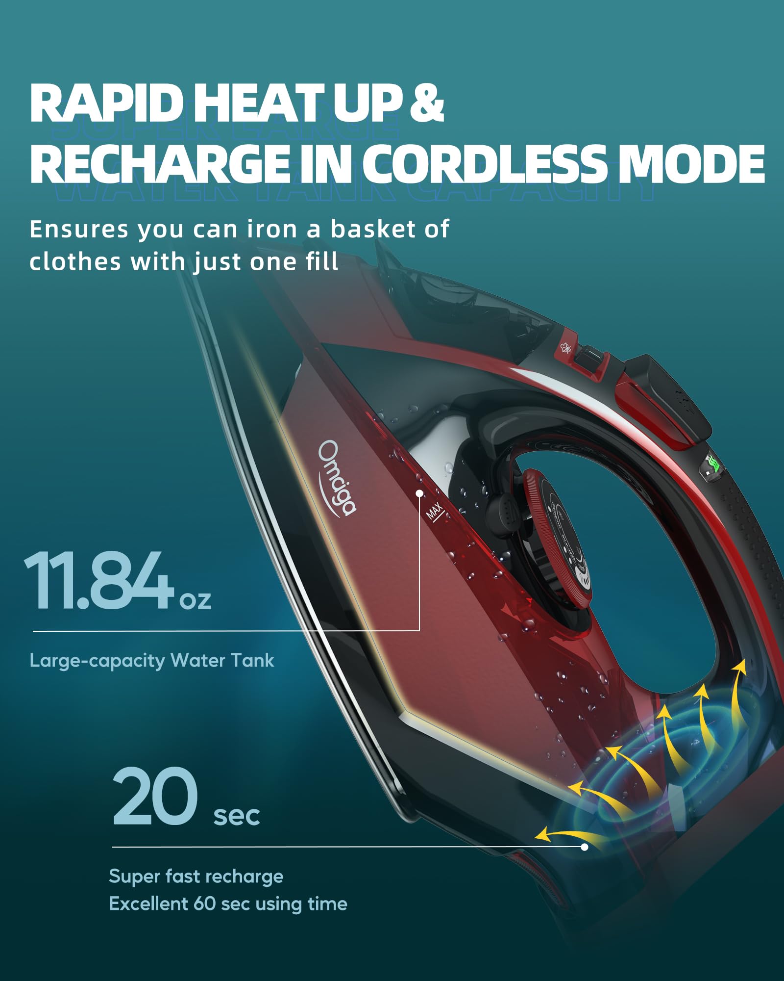 Cordless Steam Iron for Clothes
