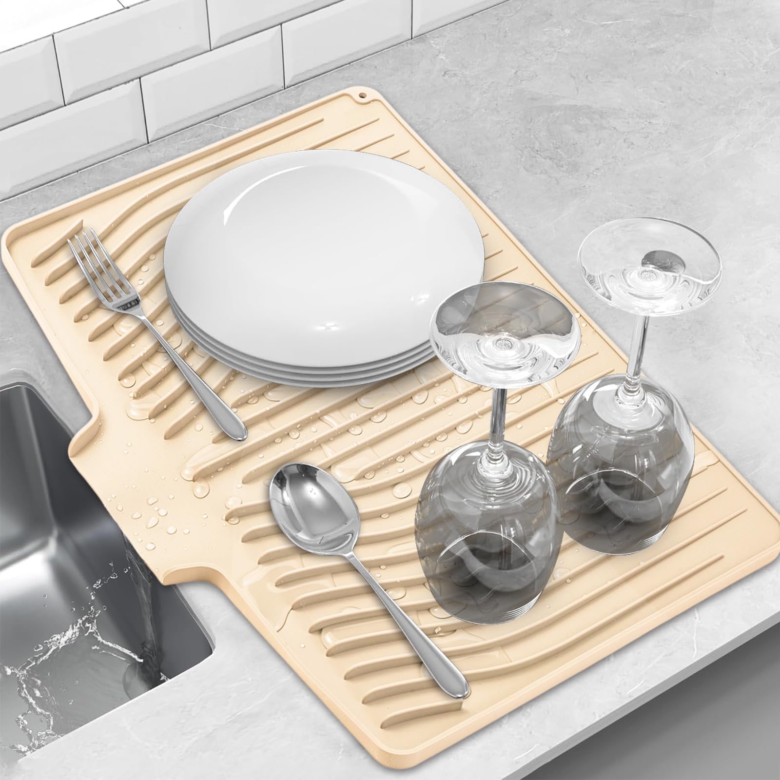 Silicone Dish Drying Mat for Kitchen Counter