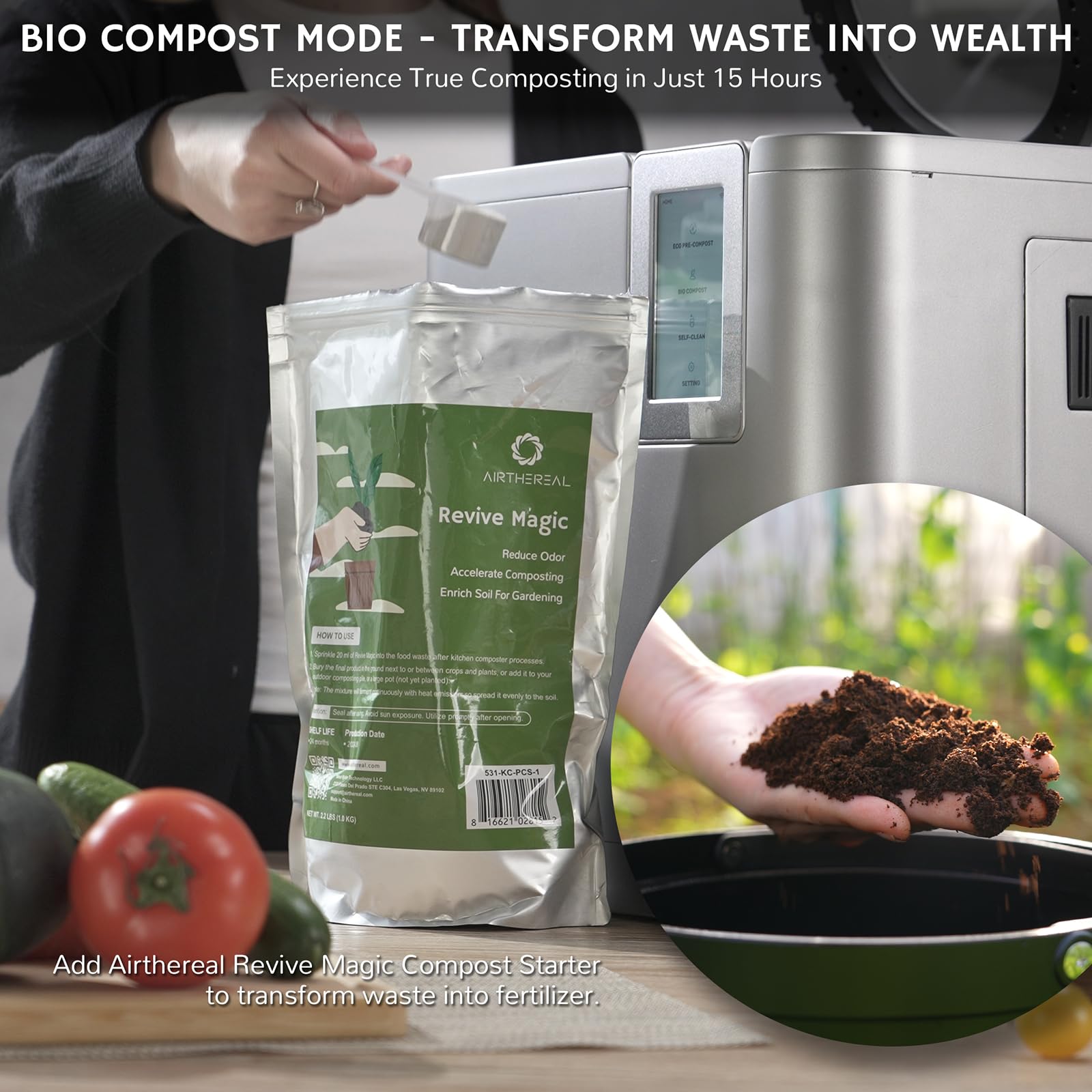 Revive R800 5L Smart WiFi Electric Kitchen Composter