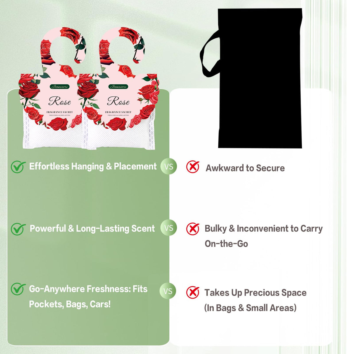 15Pack Rose Scented Sachets for Drawers and Closets (7.93 Ounce)