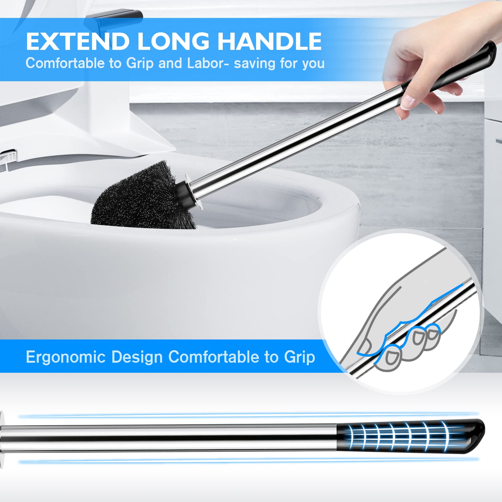 Toilet Brush and Holder 2 Pack (2 Count)