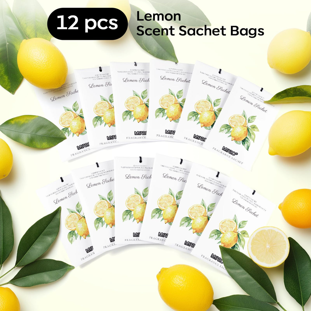 12 Pack Lemon Scented Sachets (12 Count)
