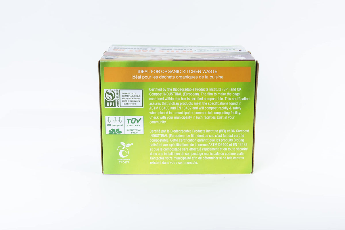 1.2 Gallon Compostable Drawstring Food Scrap Bags by BioBag (80 Count)