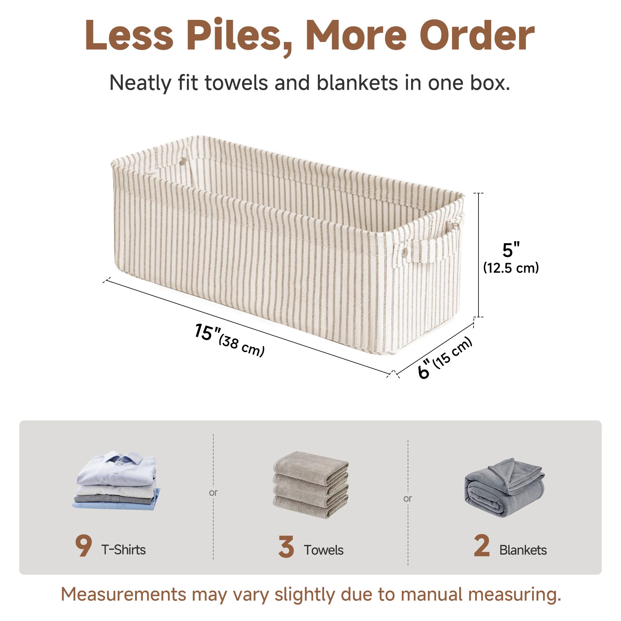 Fabric Narrow Storage Bins (2 Count)