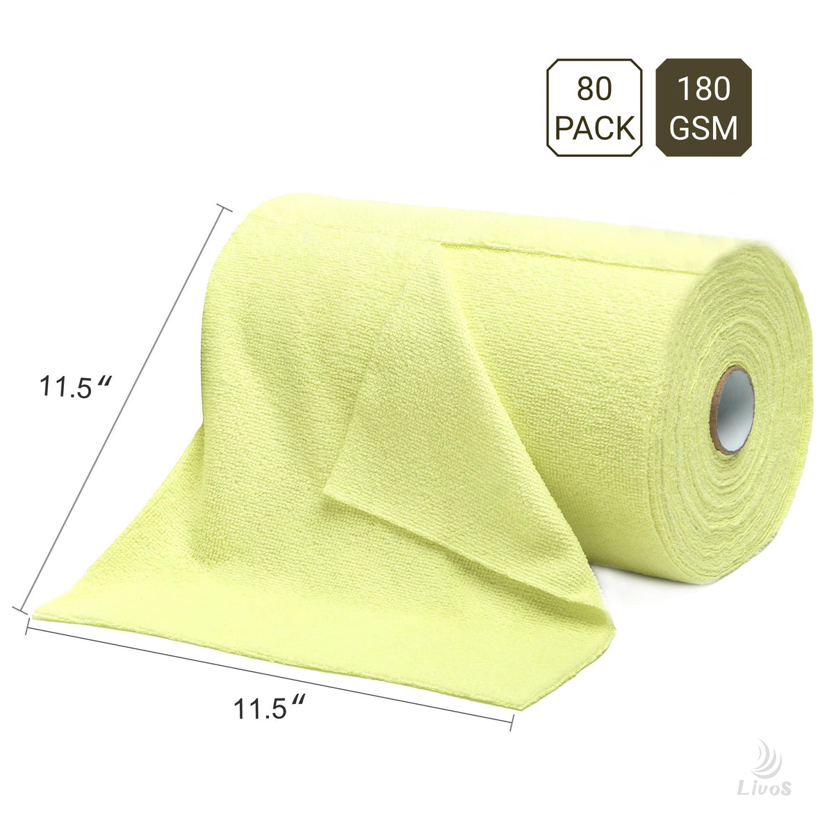 Microfiber Cleaning Cloth Roll (80 Count)