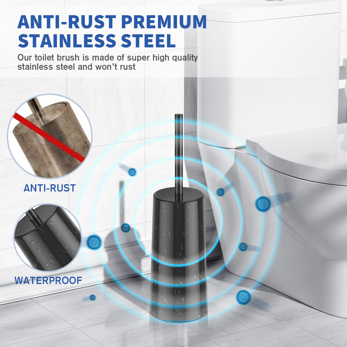 Toilet Brush and Holder (2 Count)